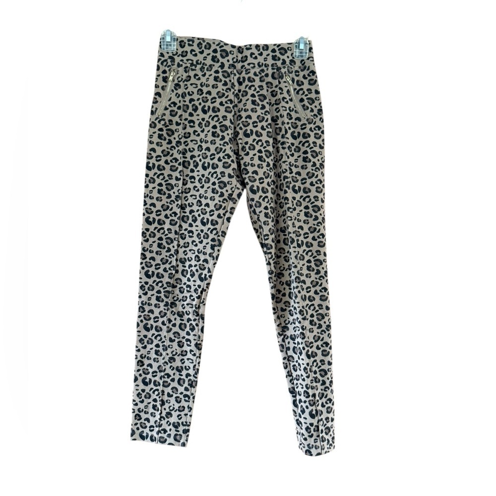 Cherokee Black and White Leopard Print Kids Leggings